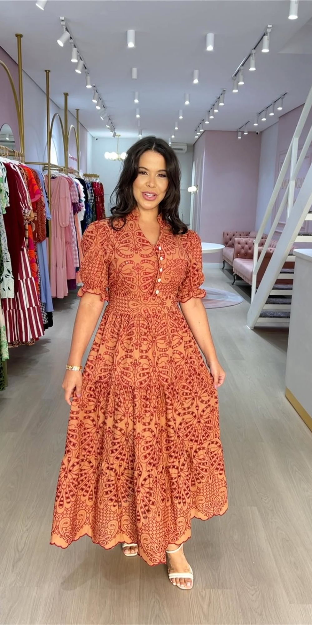 Vestido Madalena Caramelo