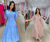 KIT 5 - Vestido Madalena Azul + Vestido Mayara